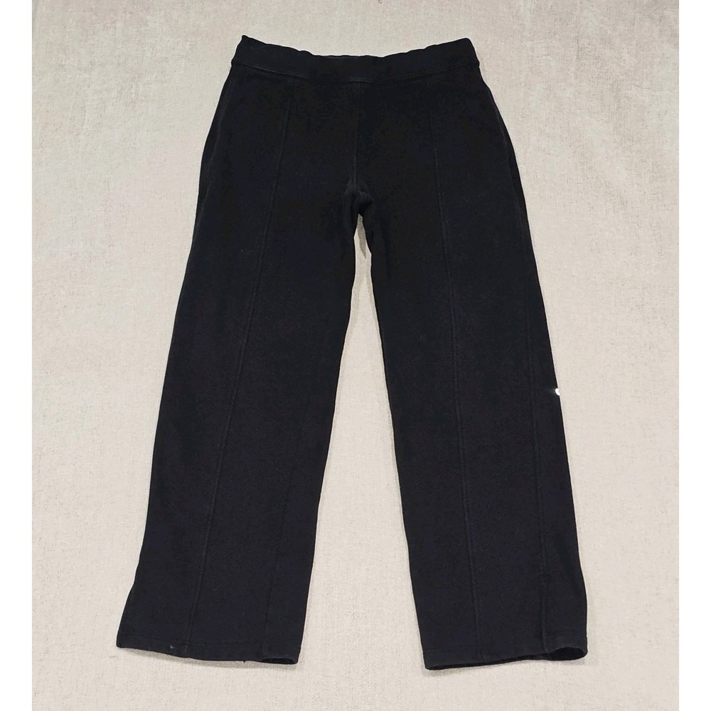ALO High-Waist Free Time Straight Leg Sweatpants Heavy French Terry Fabric Sz Lg